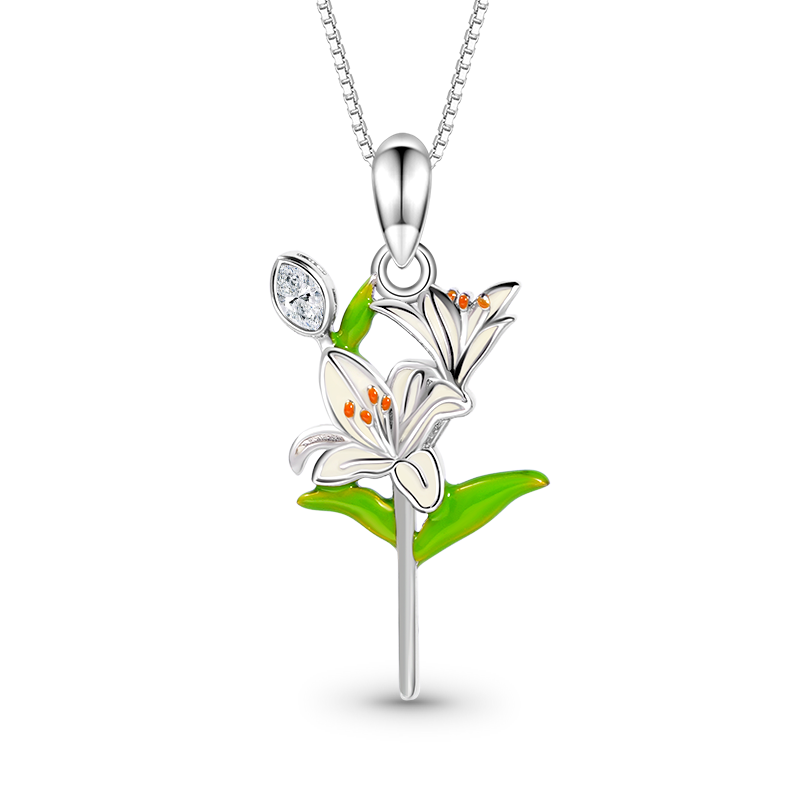 Gnoce Lily Flower Necklace_1