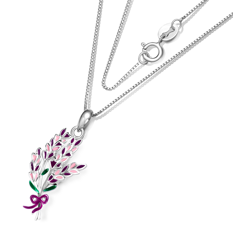 Gnoce Lavender Flower Necklace_2