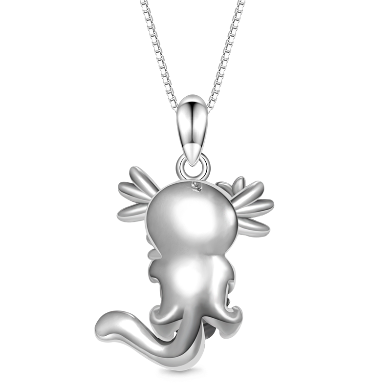 Gnoce Embrace Love Sakura Mexican Axolotl & Baby Necklace_2