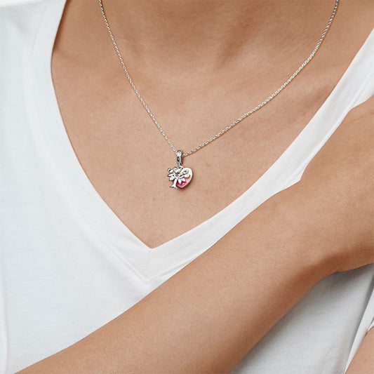 Gnoce Family Tree Personalized Photo Heart Pendant Dangle Charm_5