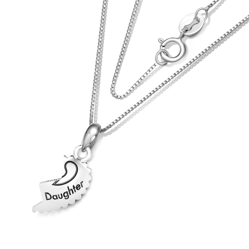 Gnoce "Strong Love" Daughter Heart Necklace_2