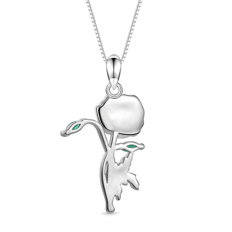 Gnoce Red Poppy Flower Necklace_2