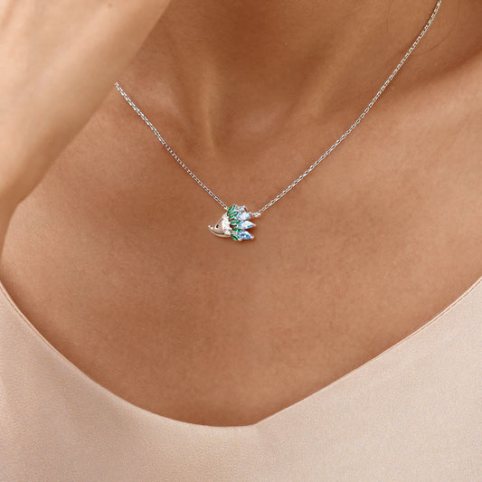 Gnoce Sparkling Hedgehog Necklace_5