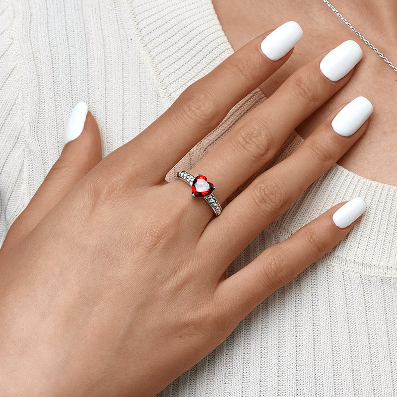 Gnoce Birthstone Heart Ring_7