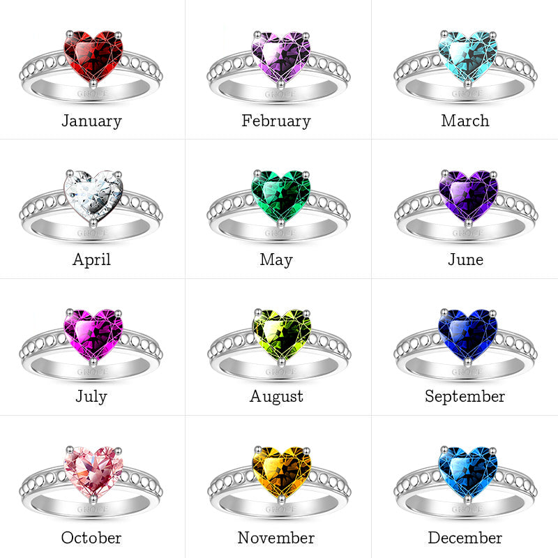 Gnoce Birthstone Heart Ring_8