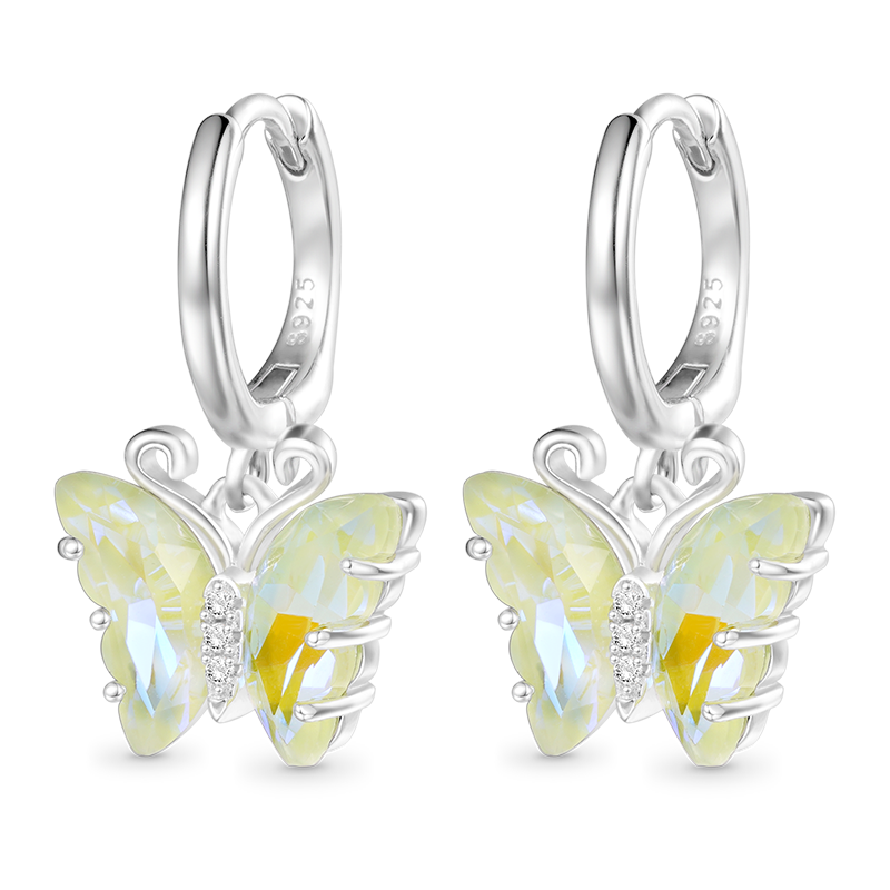 Gnoce Fantasy Butterfly Leverback Dangle Earrings_1