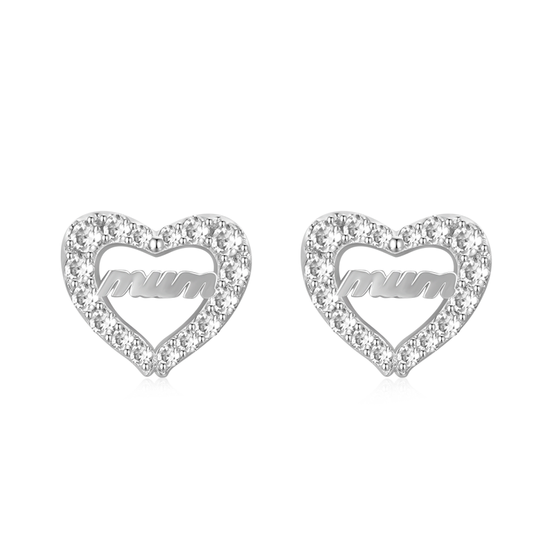 Gnoce Sparkling Mum Stud Earrings_1