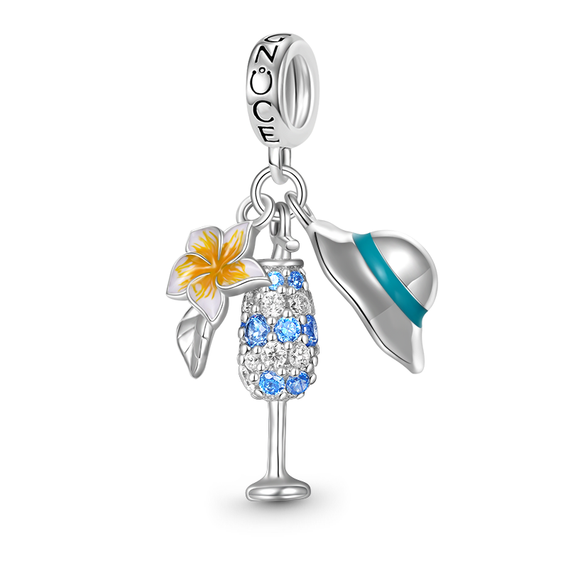 Gnoce Vacation Life Triple Pendant Dangle Charm_1