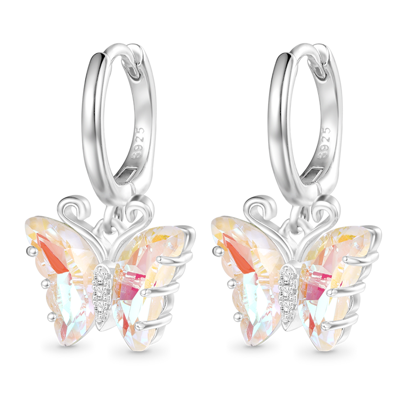 Gnoce Fantasy Butterfly Leverback Dangle Earrings_1