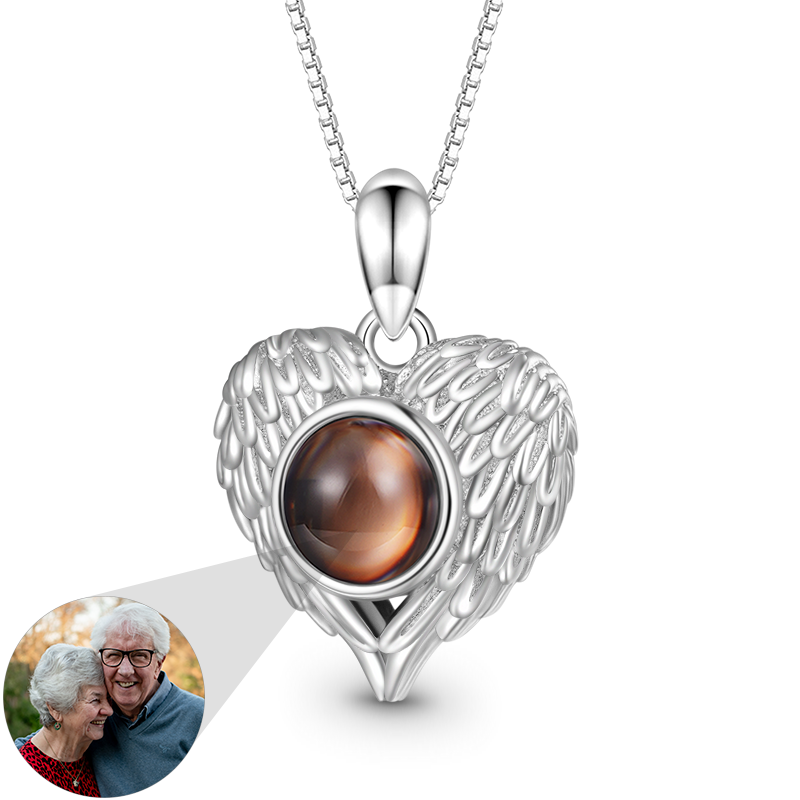 Gnoce Projection Heart Personalized Photo Necklace_1