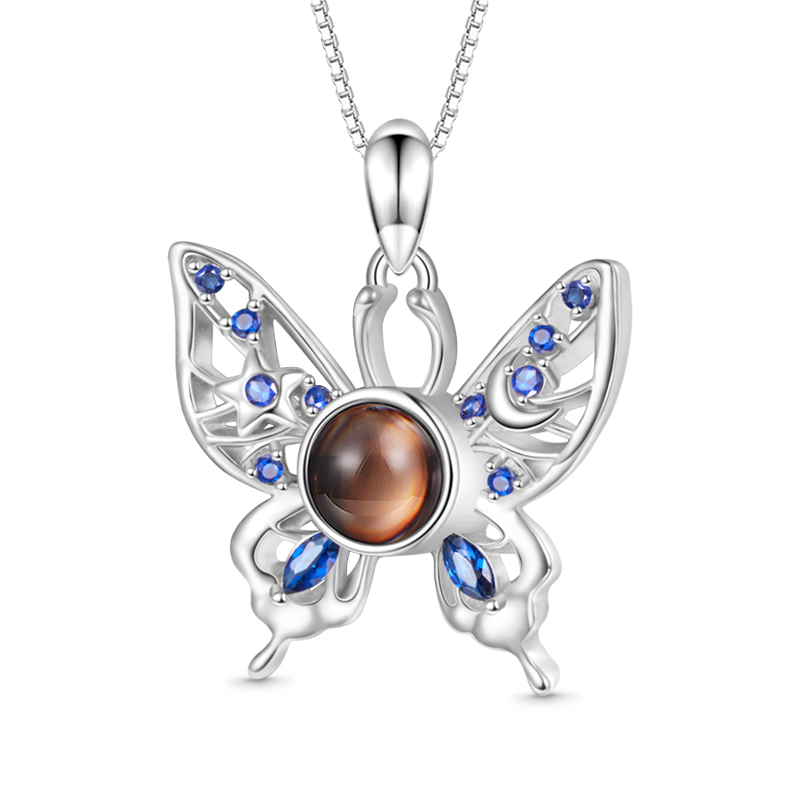 Gnoce Projection Butterfly Personalized Necklace_3