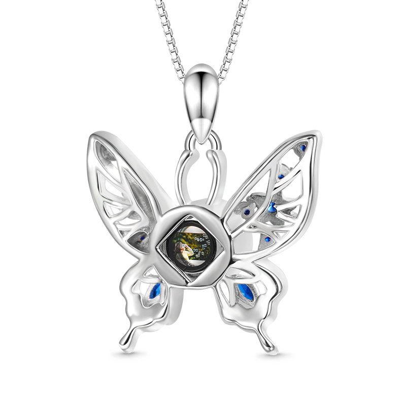 Gnoce Projection Butterfly Personalized Necklace_2
