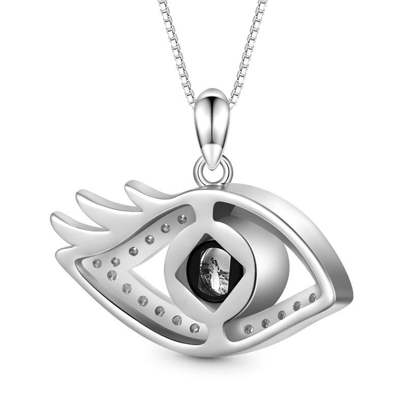 Gnoce Projection Devil's Eye Personalized Photo Necklace_3