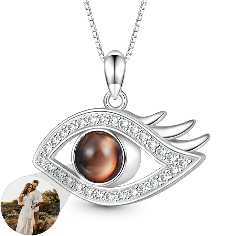 Gnoce Projection Devil's Eye Personalized Photo Necklace_1