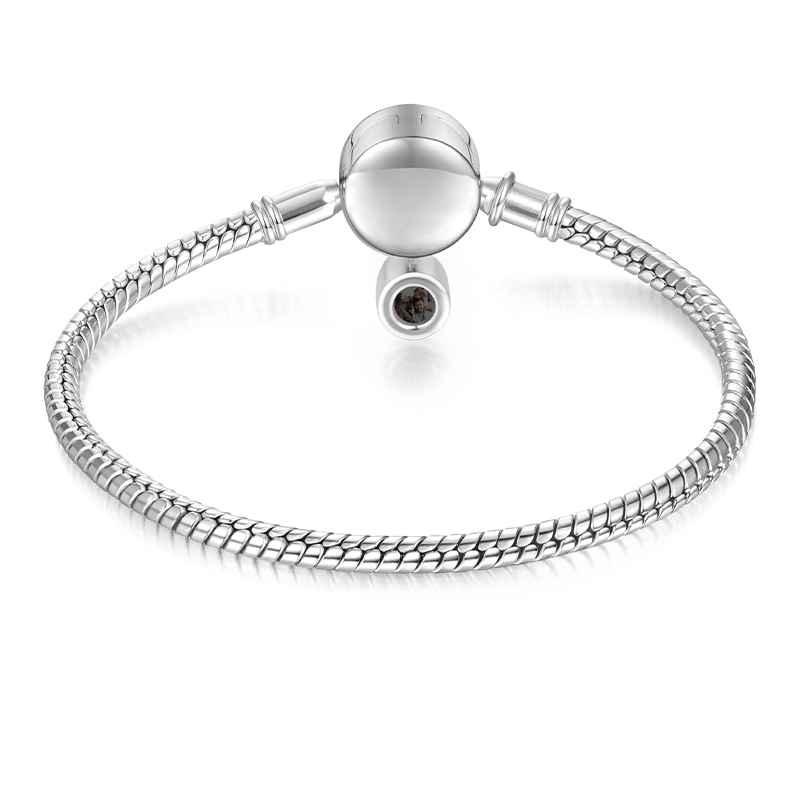 Gnoce Projection Snowflake Basic Snake Chain Bracelet_4