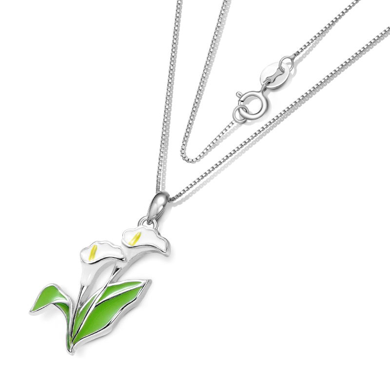 Gnoce Calla Lily Flower Necklace_2