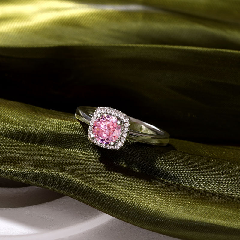 Gnoce Shimmering Pink Round-cut Promise Ring_3