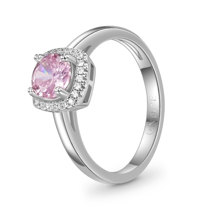 Gnoce Shimmering Pink Round-cut Promise Ring_2