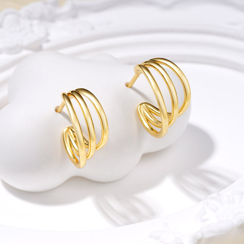 Gnoce Triple Echo Hoops Earrings_3