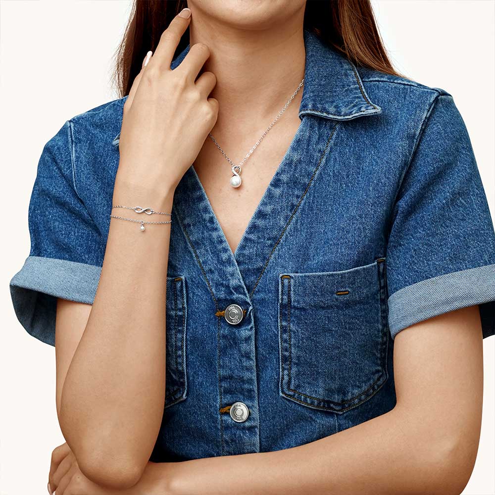 Gnoce Infinity Love Pearl Bracelet_4