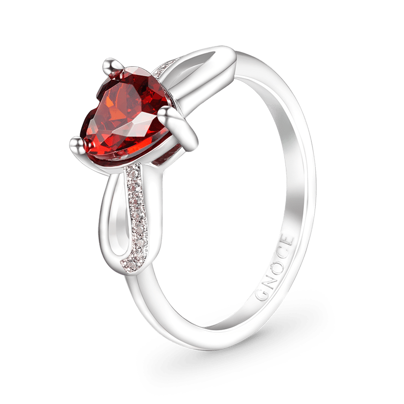 Gnoce Sparkling Birthstone Infinity Love Heart Ring_3