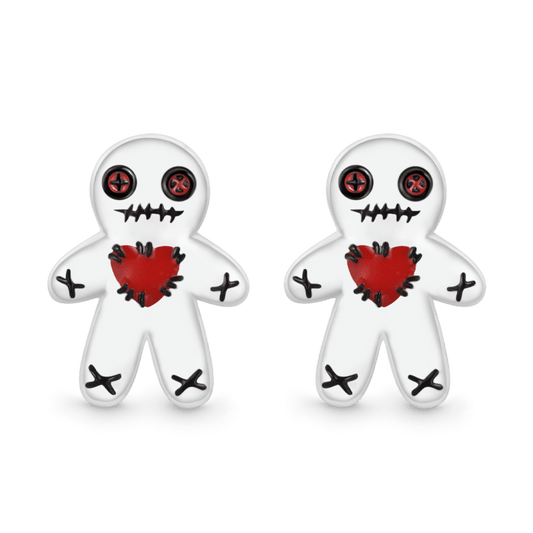 Gnoce Halloween Voodoo Doll Stud Earrings_1