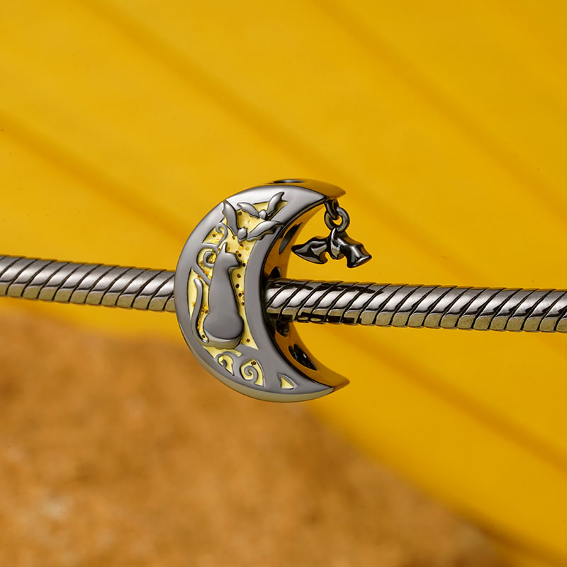 Gnoce Halloween Cat Moon Charm_3