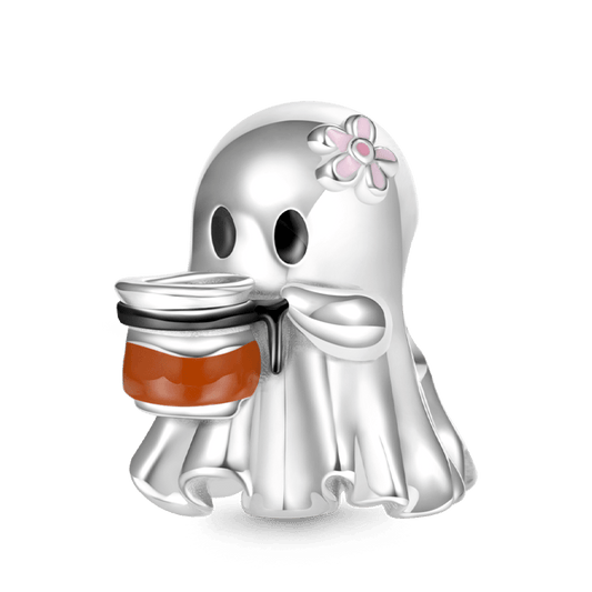 Gnoce Ghost Drinking Coffee Halloween Gift Charm_1