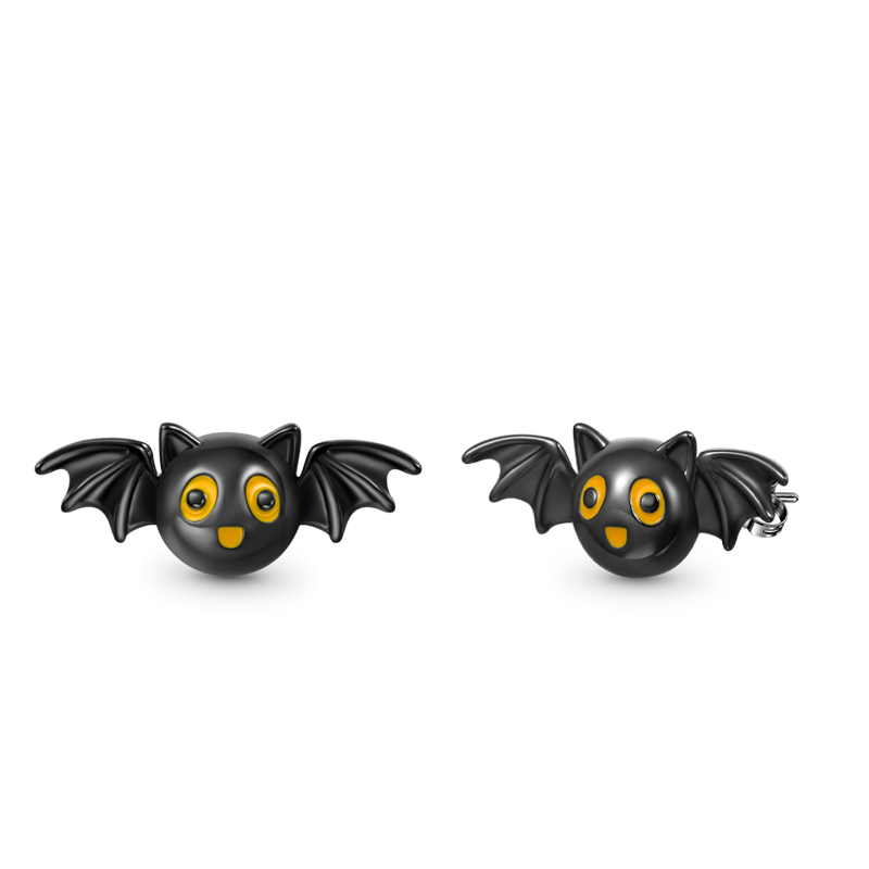 Gnoce Halloween Bat Stud Earrings_2