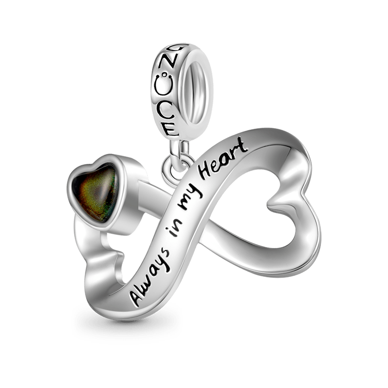 Gnoce "Always in My Heart " Infinite Love Mood Pendant Dangle Charm_2