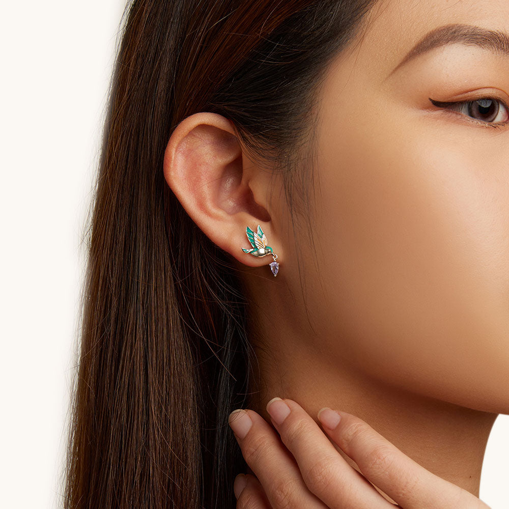 Gnoce Kingfisher Stud Earrings_5