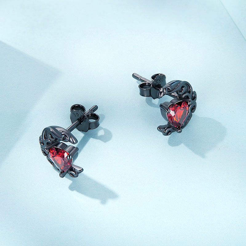 Gnoce Dark Night Moonlight Stud Earrings_3