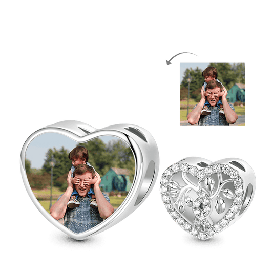 Gnoce Tree of Life Personalized Photo Heart Charm_1