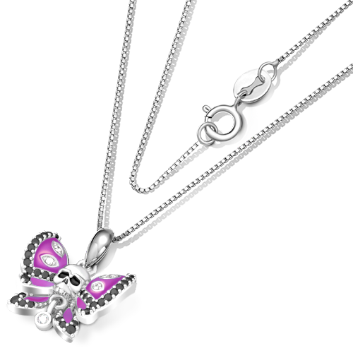 Gnoce Butterfly Skull Necklace_2