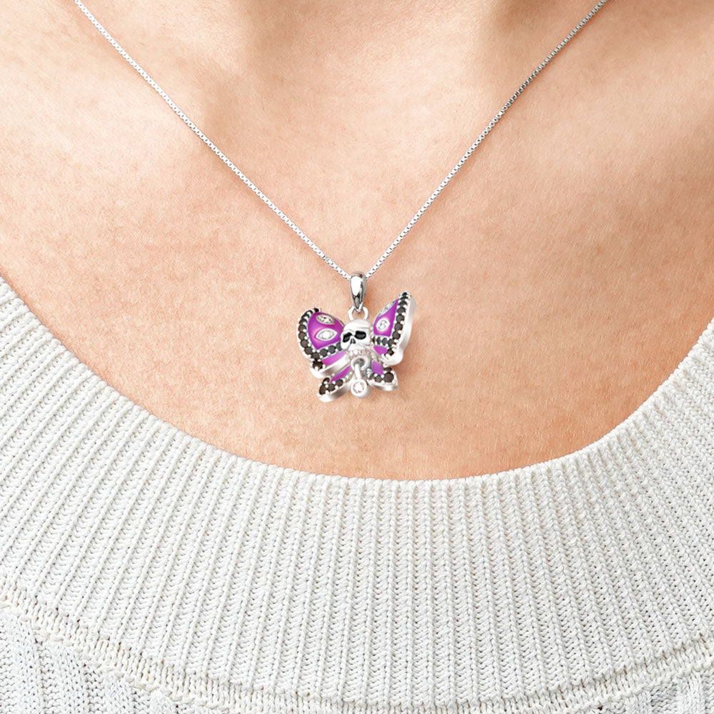 Gnoce Butterfly Skull Necklace_4
