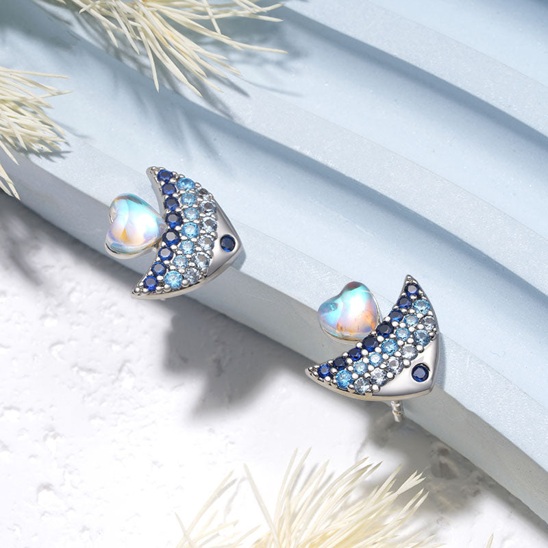 Gnoce Shinning Fish stud Earrings_3