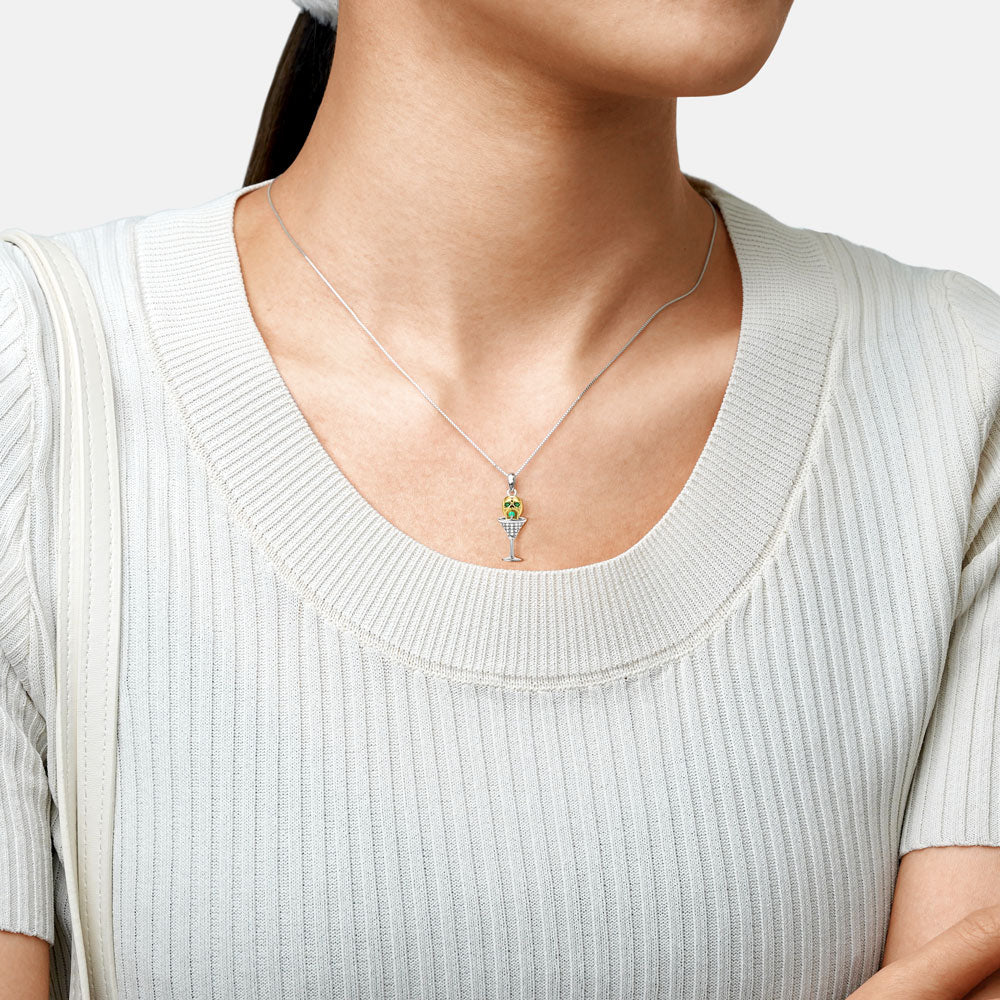 Gnoce Skull Martini Necklace_3