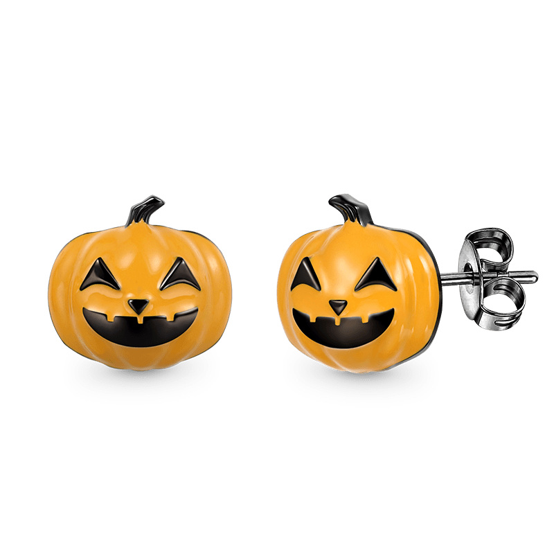 Gnoce Halloween Pumpkin Stud Earrings_2