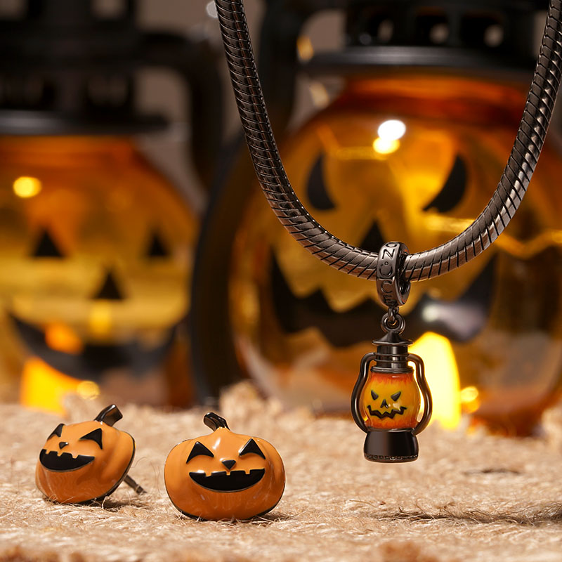 Gnoce Halloween Pumpkin Stud Earrings_3