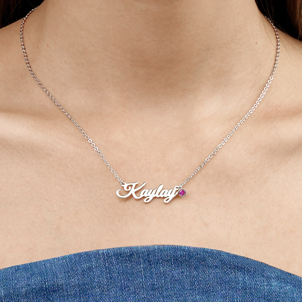 Amarley Personalized Name Necklace with Birthstone_6