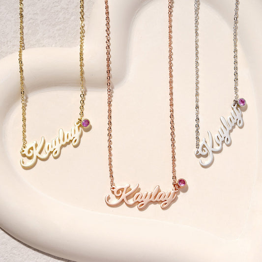 Amarley Personalized Name Necklace with Birthstone_8