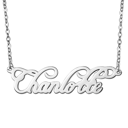 Gnoce "Chain of Love "Personalized Elegant Silver Name Necklace - For The Special One_1