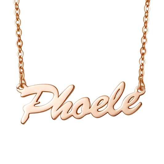 Gnoce "Can Not Stop Loving You" Classic Personalized Rose Gold Name Necklace-Unquie Customized Gift for Her_1