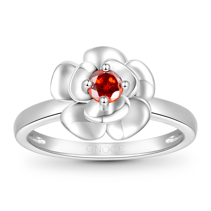 Gnoce Lucky Rose Birthstone Ring_2