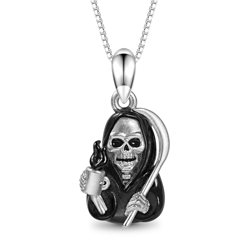 Gnoce Death Skeleton Necklace_1