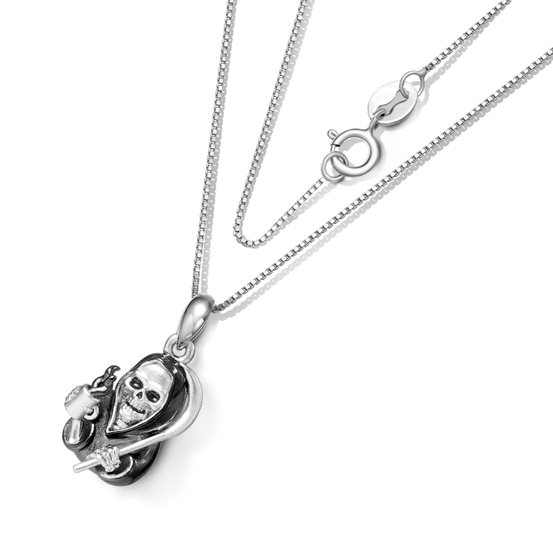 Gnoce Death Skeleton Necklace_2