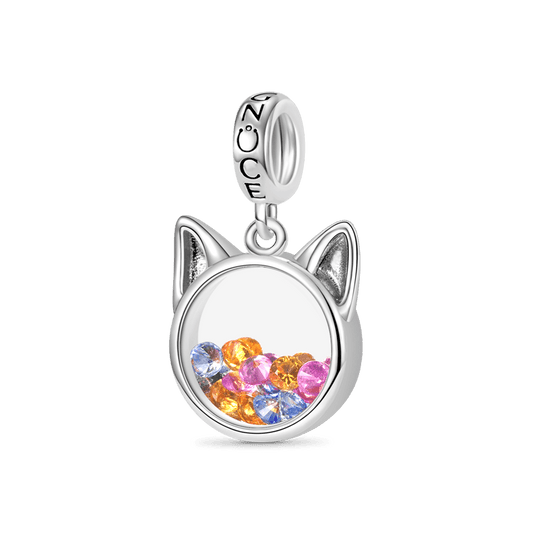 Gnoce Cat Pet Lover Engravable Heart Pendant Dangle Charm_1