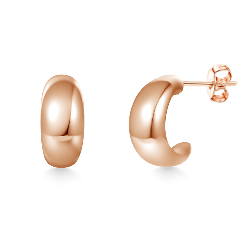 Gnoce Dome Crescent Stud Earrings_2