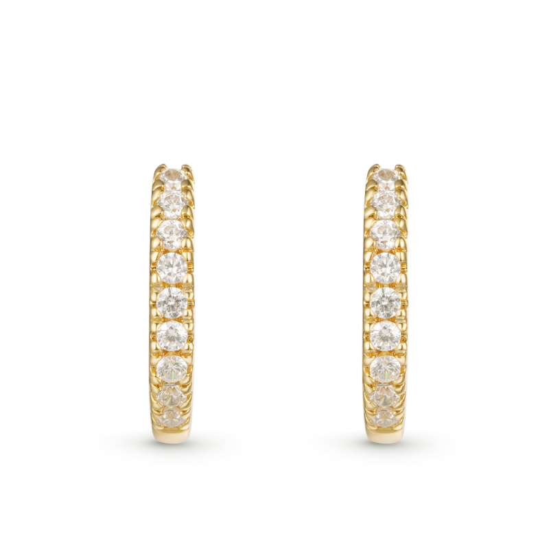 Gnoce Round Hoops Diamond Stud Earrings_1