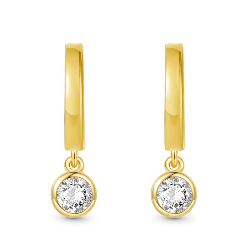 Gnoce Round Diamond Drop Earrings_1